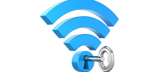 Logo wifi avec cadenas